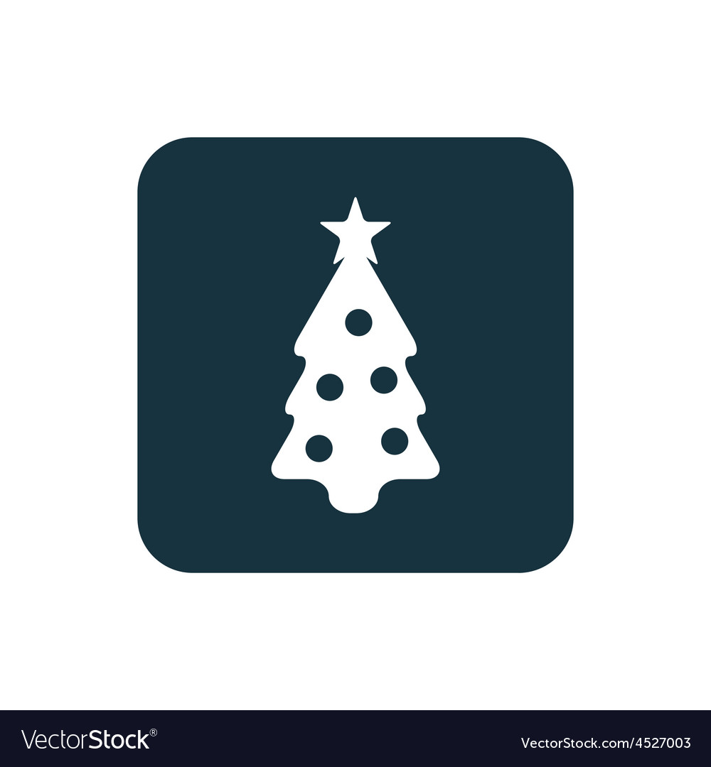 Christmas tree icon rounded squares button