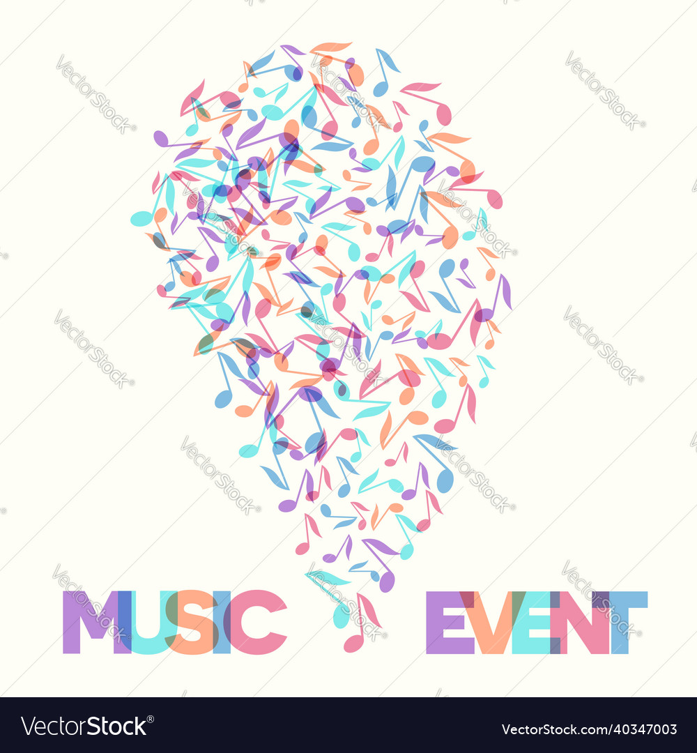 Bunte Musikereignisse Hintergrund vector image Bunte Musikereignisse Hintergrund