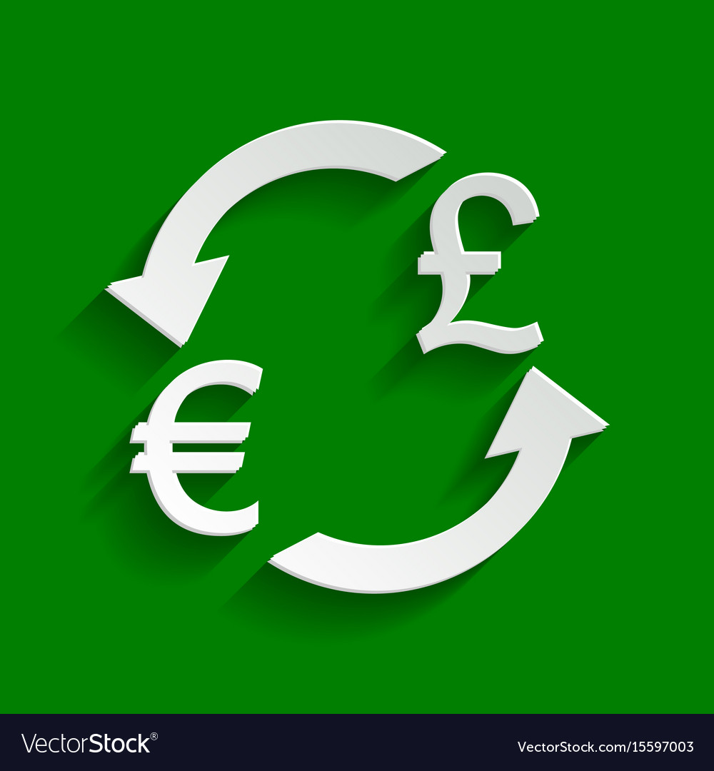 Currency Exchange Sign Euro And Uk Pound Vector Image Sign Euro And Uk Pound Vector Image