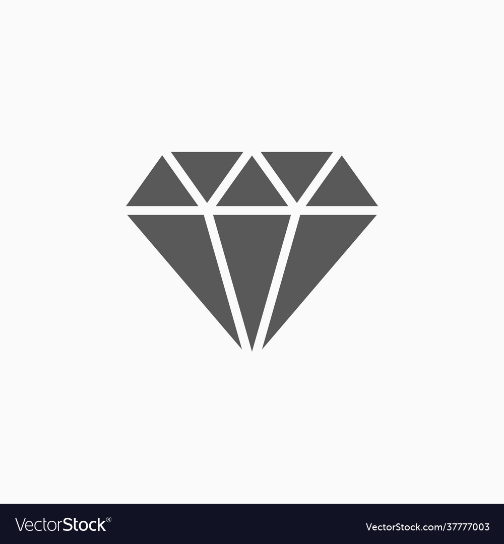Diamond Icon - Gemstone Symbol
