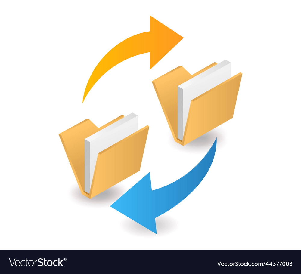 Flat isometric concept transfer data between