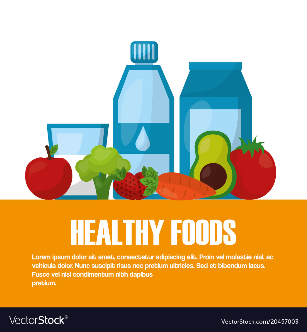 Healthy foods lifestyle Royalty Free Vector Image