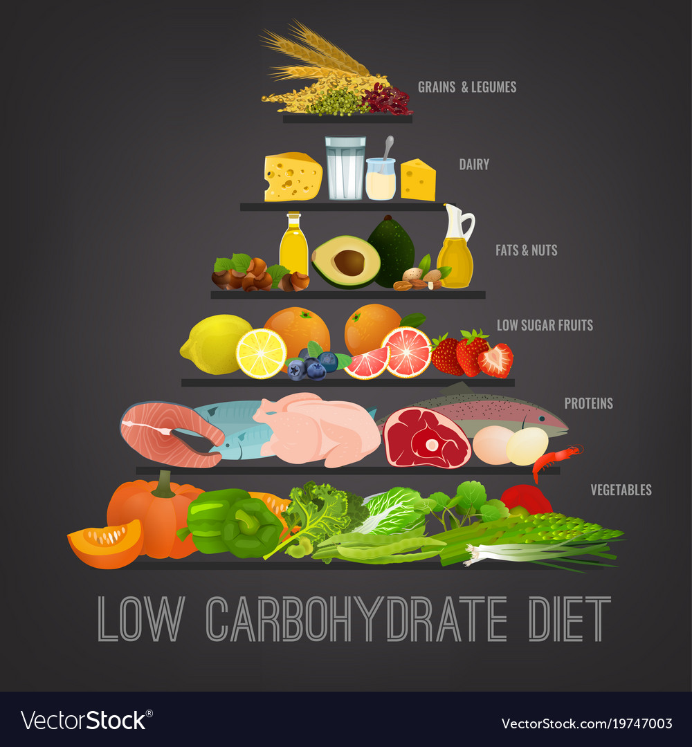 Low carbohydrate Diet Royalty Free Vector Image
