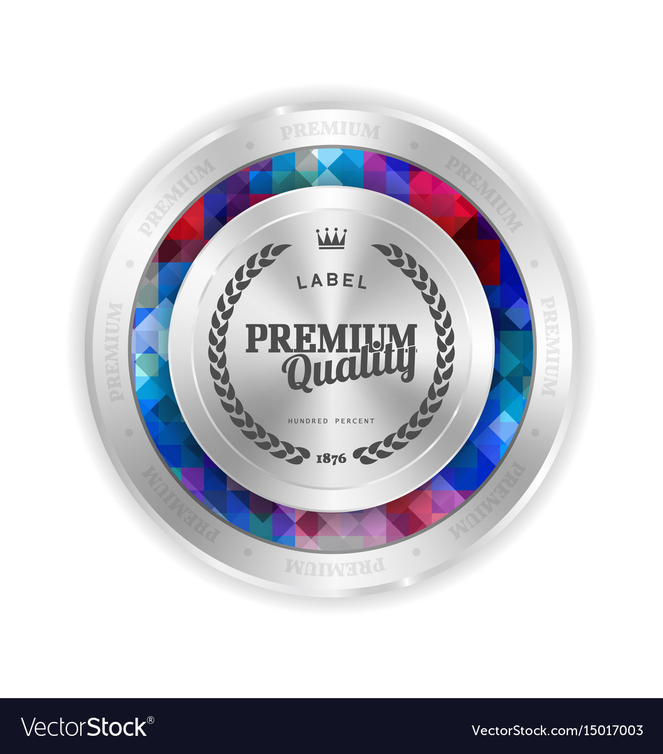 Metallic Label with Mosaic Pattern