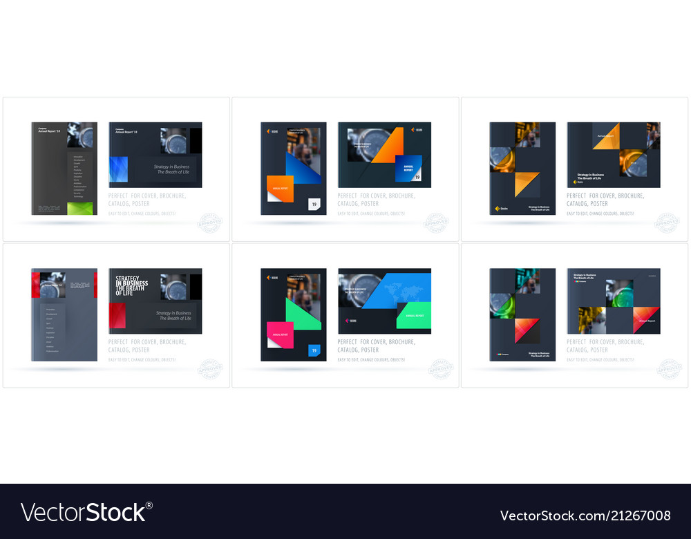 Brochure design rectangular template colourful