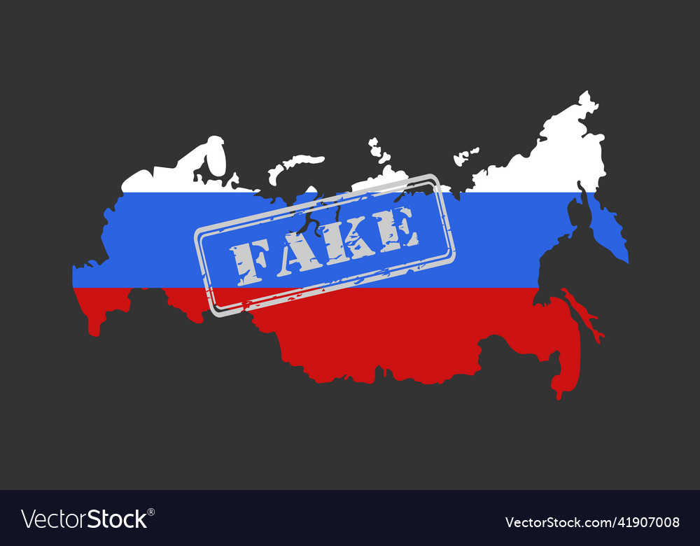 Contour conditional map of russia in the colors