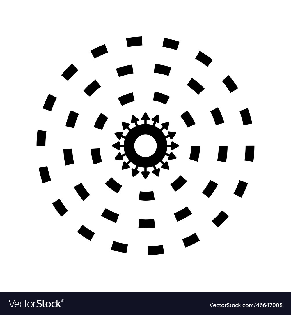 Diffusion dispersal dissemination icon