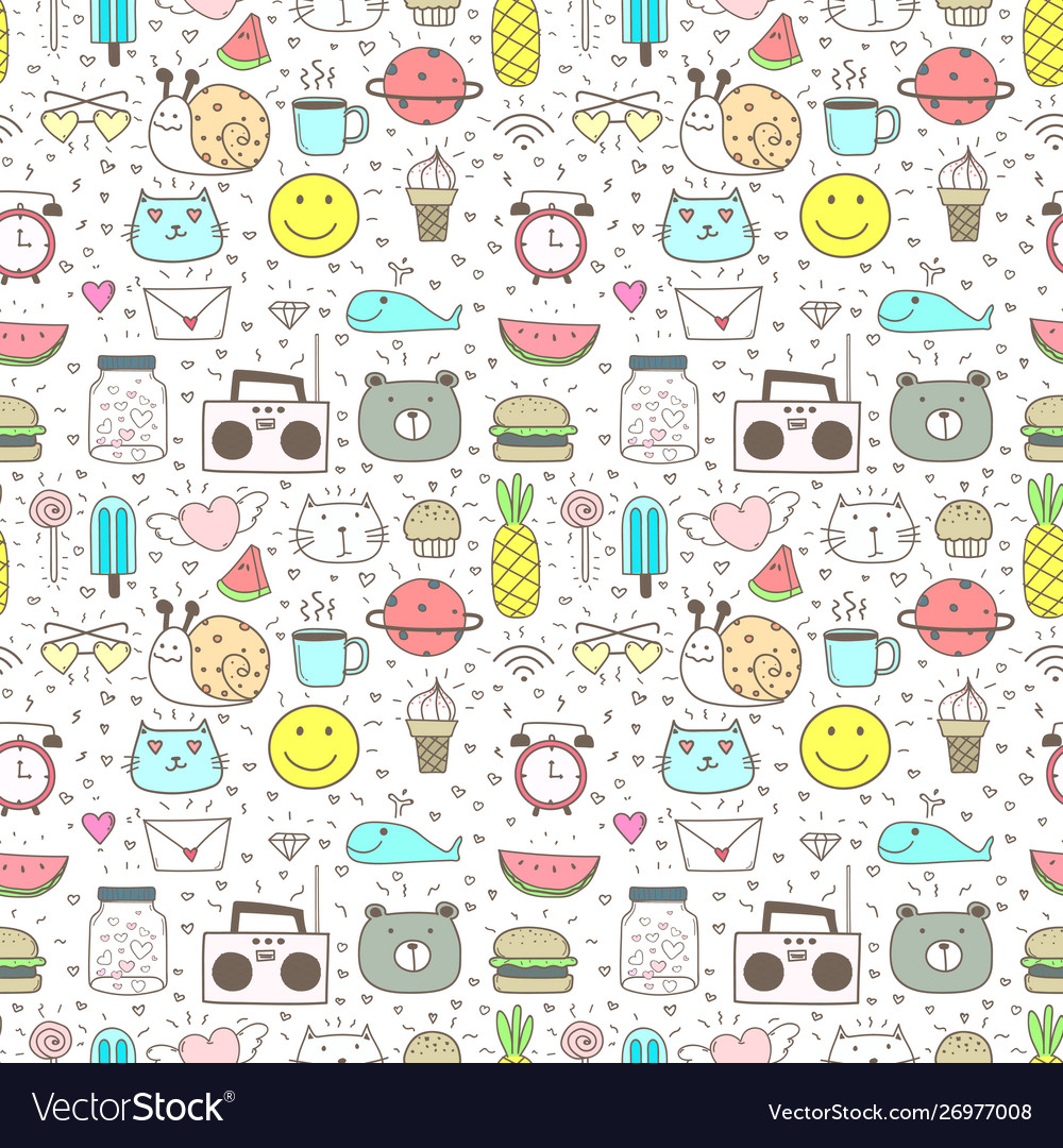 Doodle Cartoon Pattern
