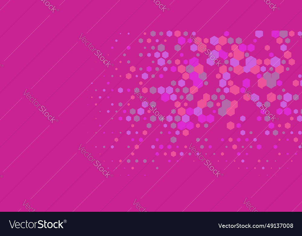 Geometric multi size hexagon with color
