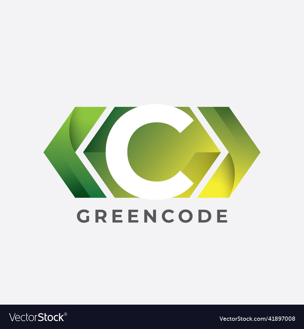 Programmer logo with letter c design code icon