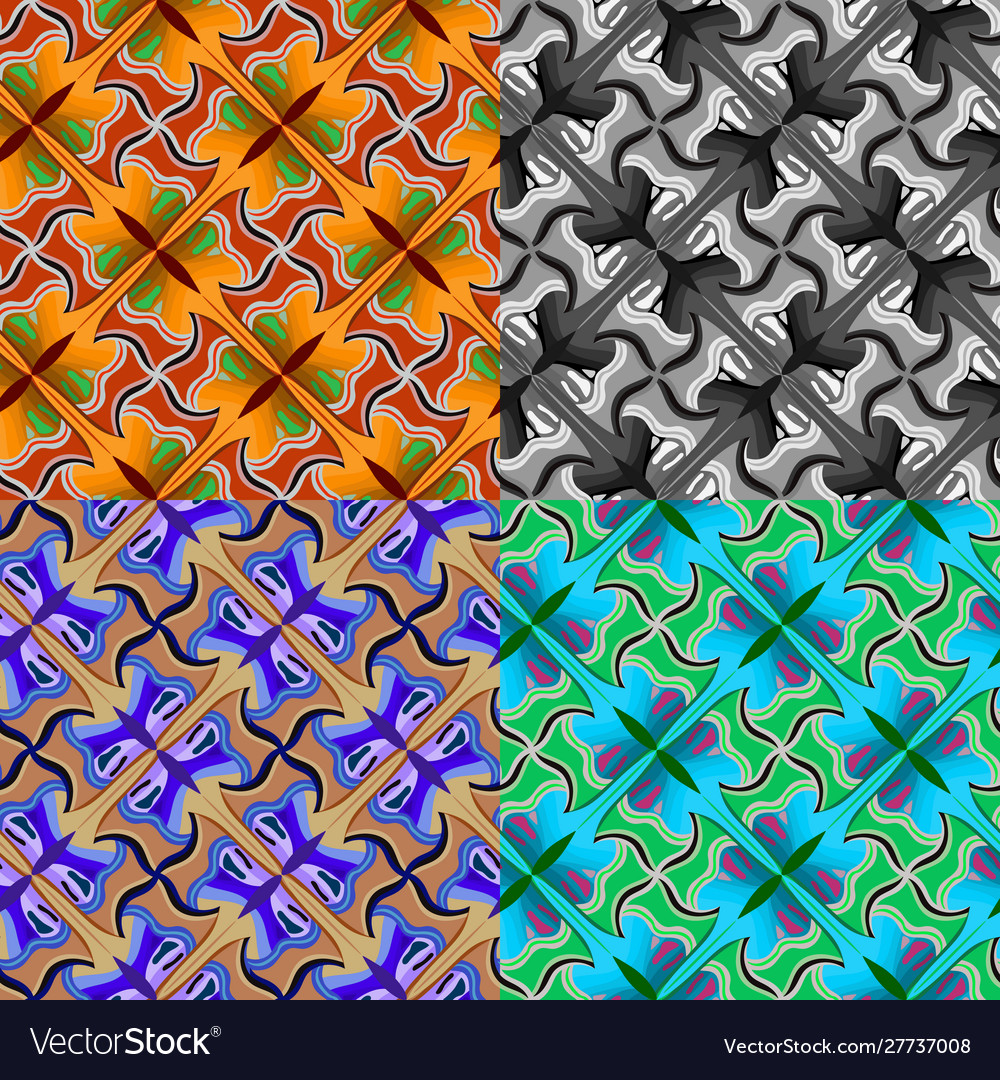Seamless pattern abstract butterflies