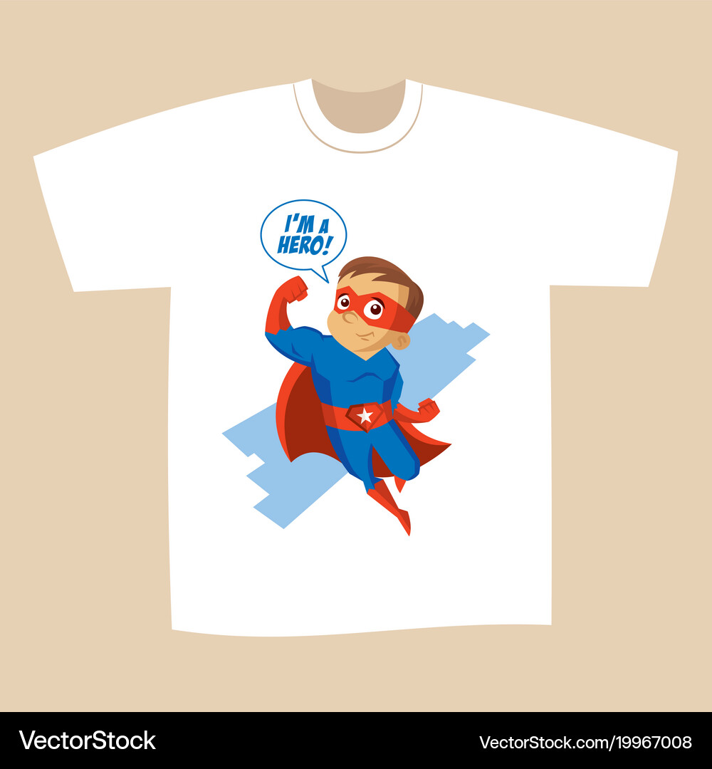Superhero cartoon character Royalty Free Vector Image
