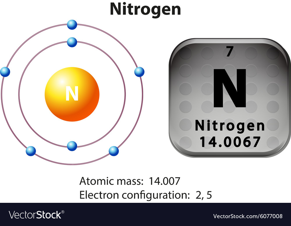 bohr model of nitrogen atom