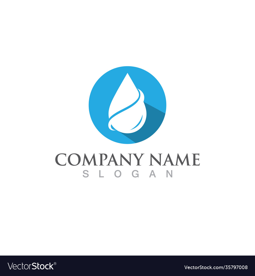 Water drop logo template Royalty Free Vector Image