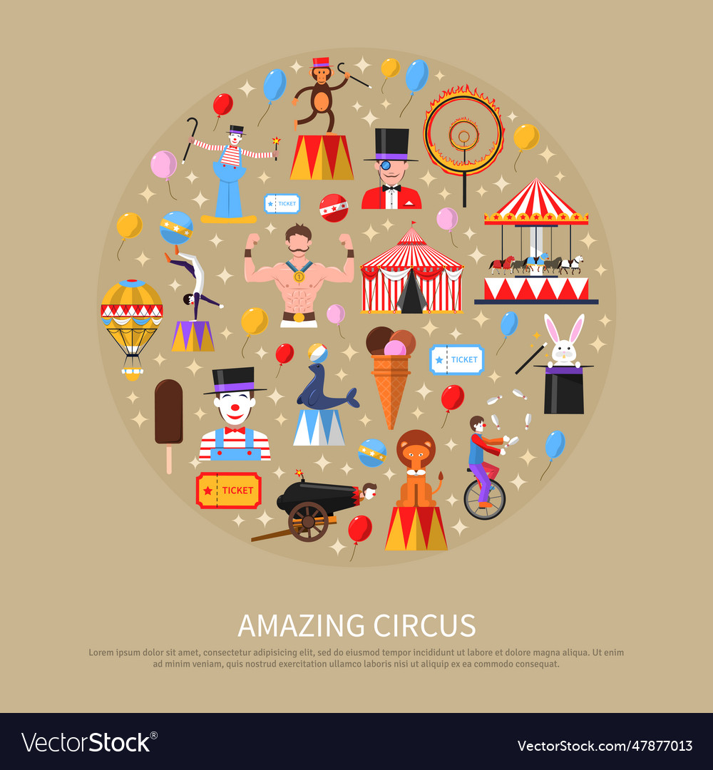 Amazing circus concept circus concept Royalty Free Vector