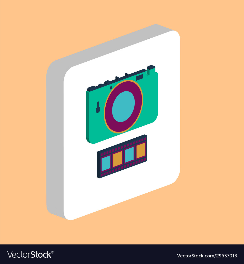Camera computer symbol vector image Camera computer symbol