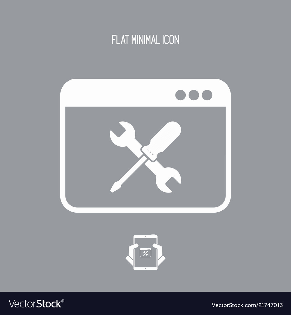 Computer technical support - icon Vector Image Computer technical support - icon