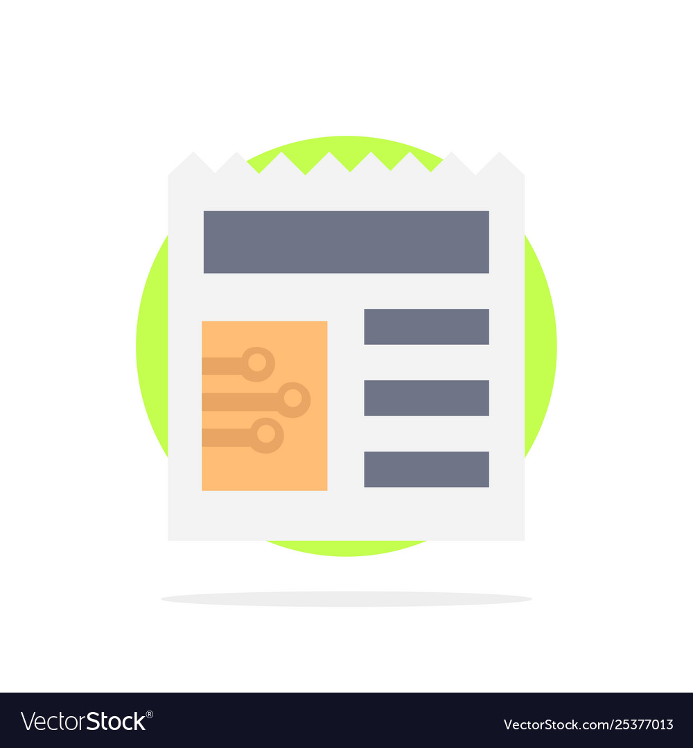 Document basic ui abstract circle background flat vector image Document basic ui abstract circle background flat