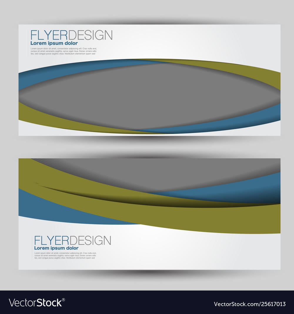 Flyer banner or web header template set