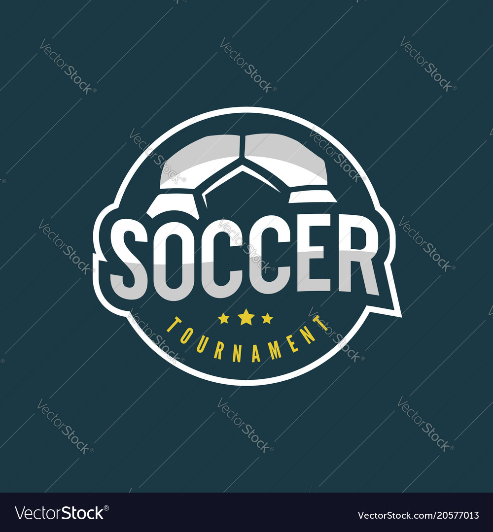 Football soccer logo sport emblem Royalty Free Vector Image