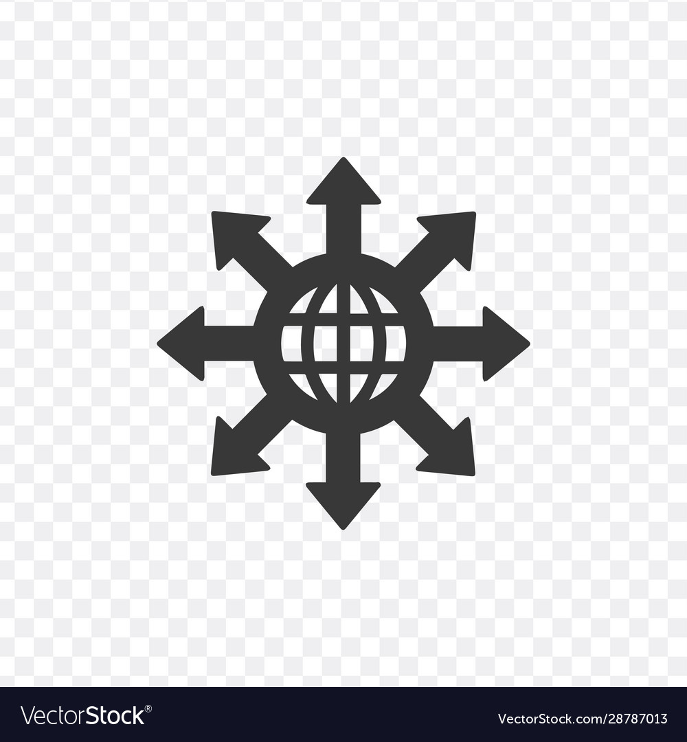 Global navigation directions arrows around globe vector image Global navigation directions arrows around globe