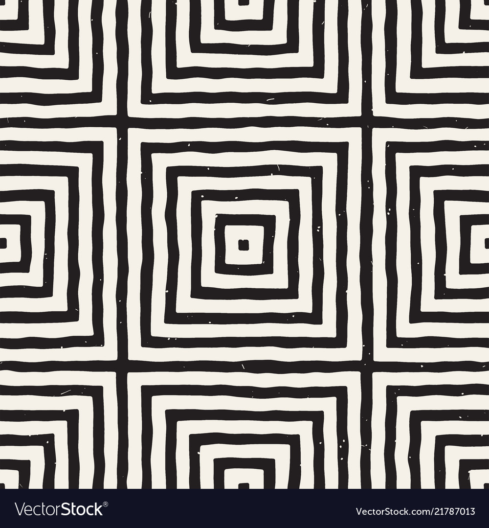 Hand drawn seamless repeating pattern with lines vector image Hand drawn seamless repeating pattern with lines