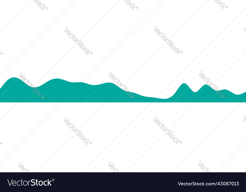 Hilly bumpy mountain shape background vector image Hilly bumpy mountain shape background