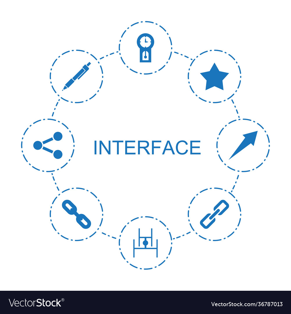 Interface icons vector image Interface icons