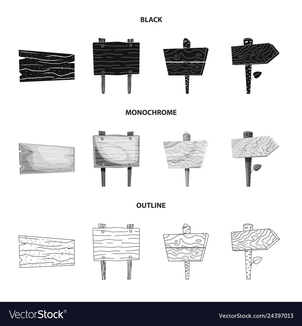 Isolated object of raw and forest symbol set vector image Isolated object of raw and forest symbol set