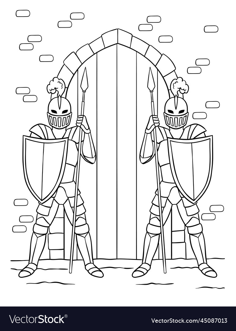 castle gate coloring page