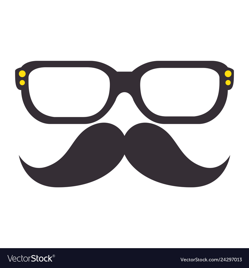 Mustache and glasses hipster style Royalty Free Vector Image