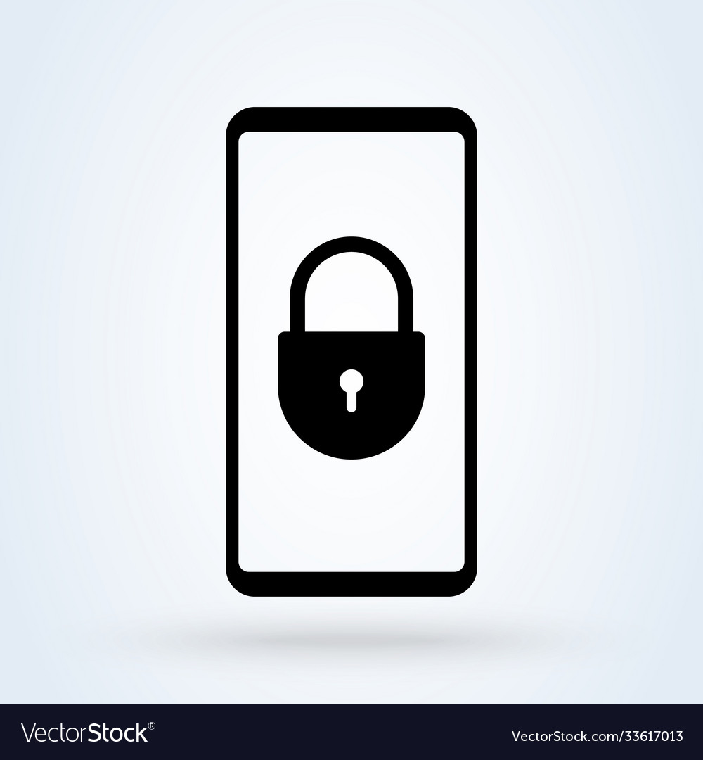 Phone lock icon simple element
