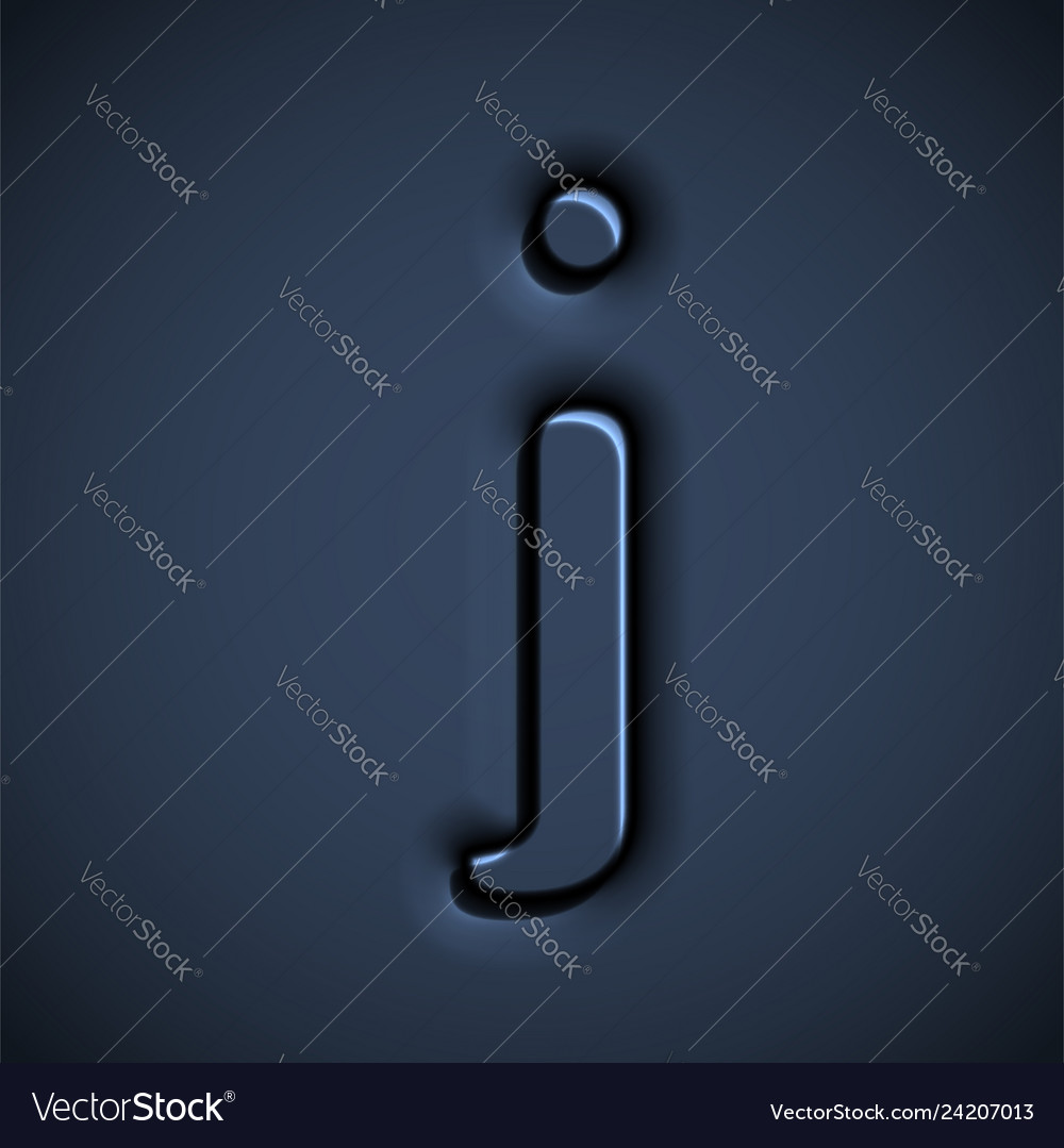 Pressed font character vector image Pressed font character