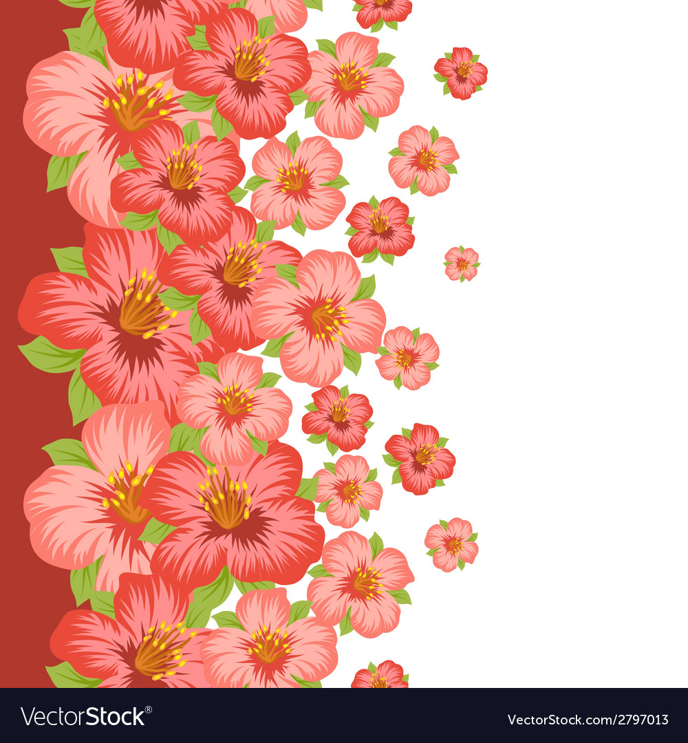 Seamless floral pattern with pretty stylized