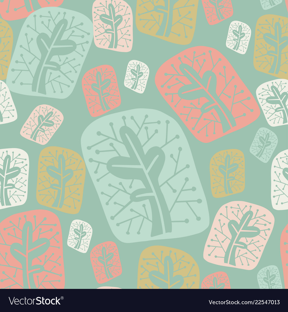Seamless pattern with the image of abstract plants vector image Seamless pattern with the image of abstract plants