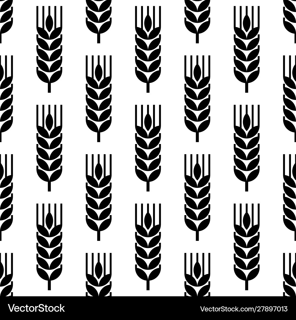 Seamless wheat ear background Royalty Free Vector Image