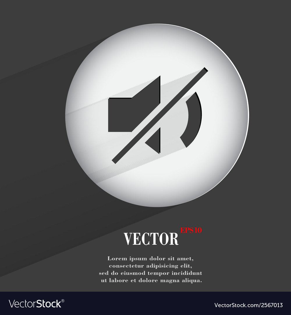 Volume offflat modern web button with long shadow