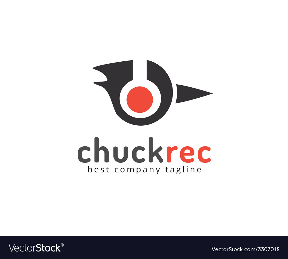 Abstract chuck head with headphones logo icon