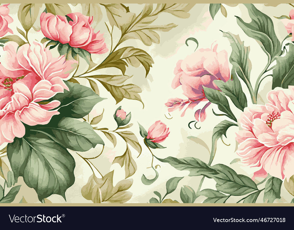 Abstract floral art background template botanical