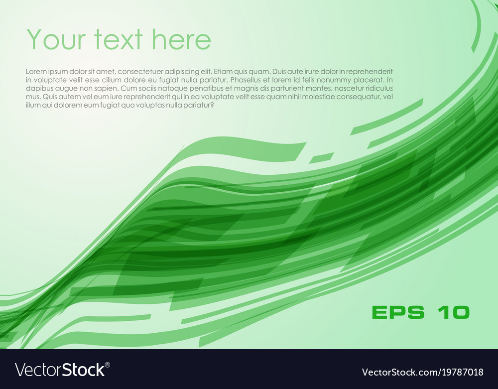 Abstract wave rectangle background in green color