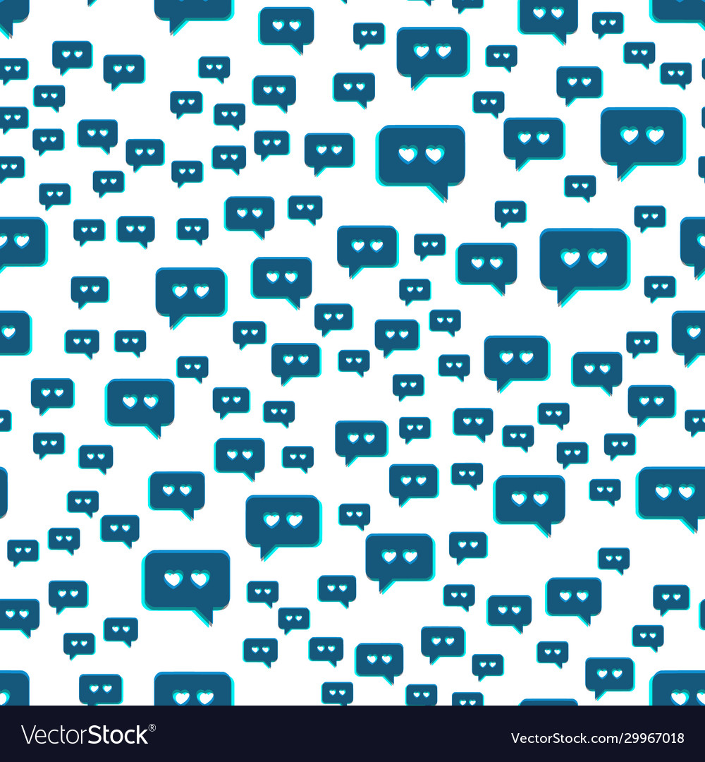 Chat seamless pattern for web blue dialog colors