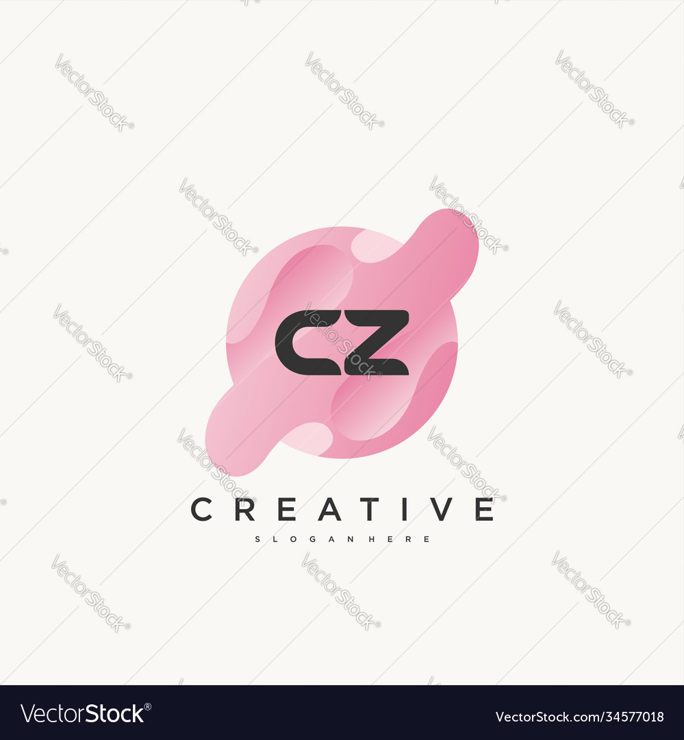 Cz Anfangsbuchstaben-Logo-Symbol-Designvorlage