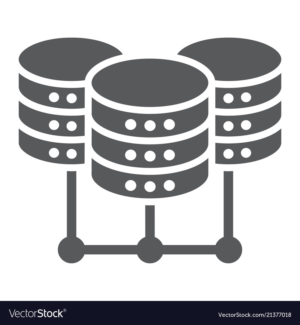 Data Center Glyph Icon Data And Analytics Vector Image 1113