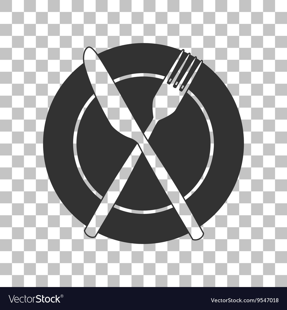 Fork tape and knife sign dark gray icon