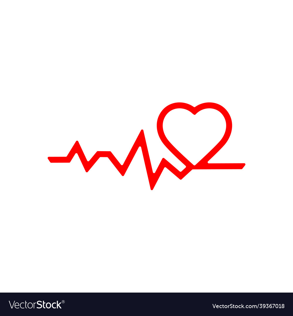 Heart pulse icon design template isolated Vector Image