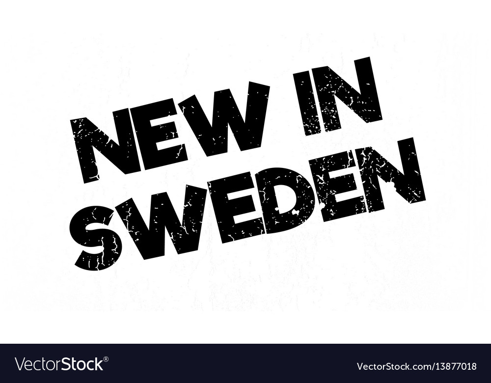 New in sweden rubber stamp