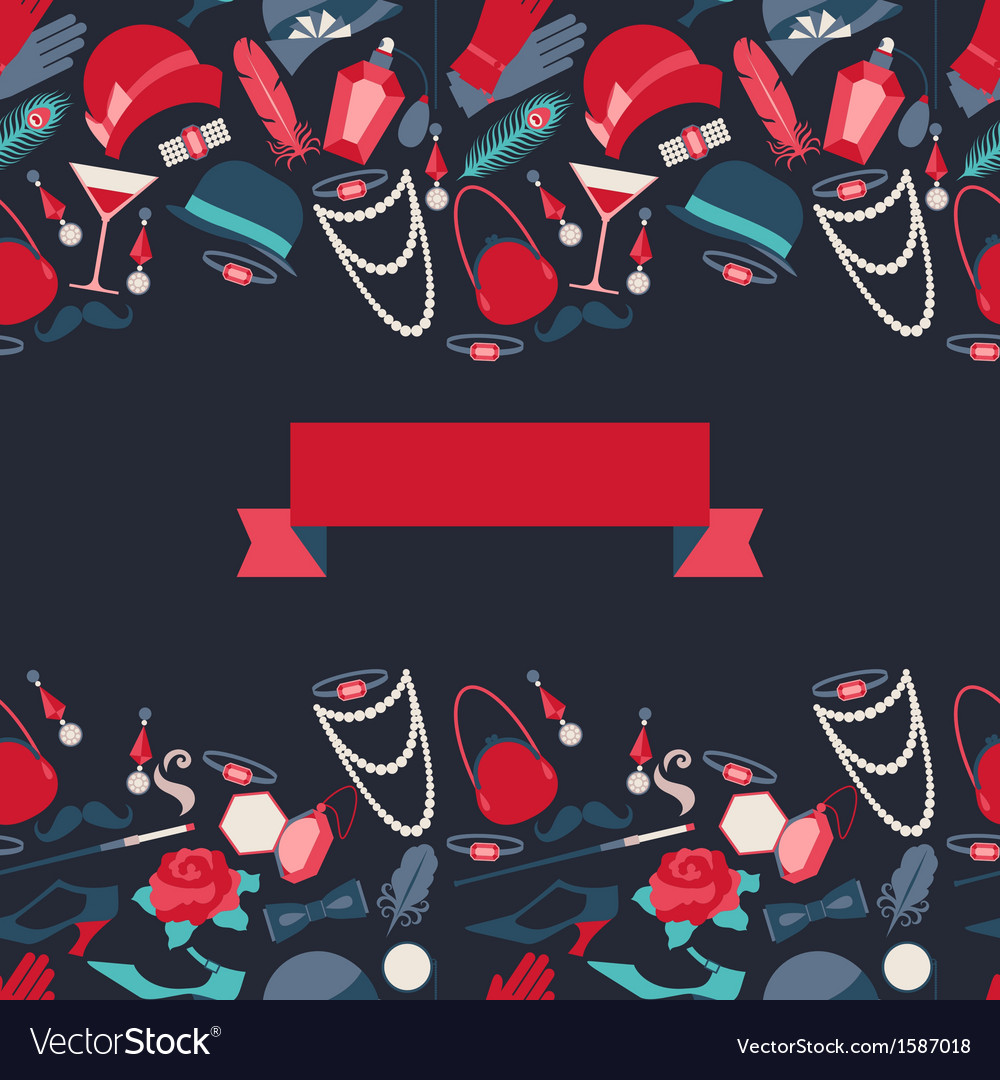 Retro of 1920s style seamless pattern
