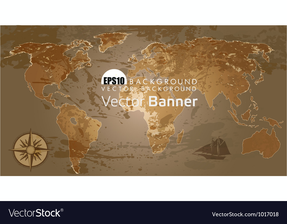 Rustic World Map Background