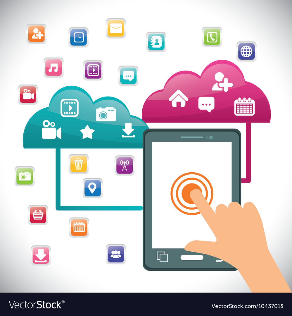 Tablet cloud mobile apps design