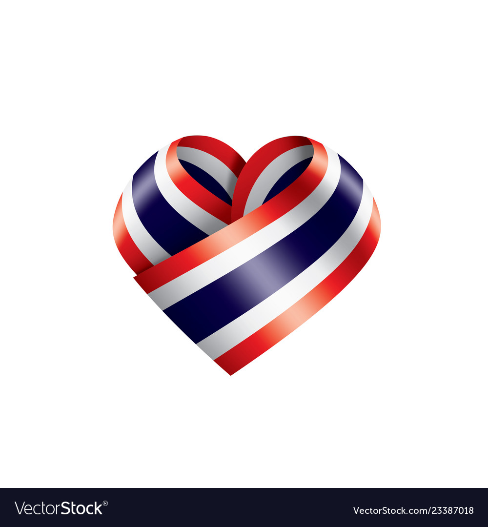 Thailand flag on a white Royalty Free Vector Image Thailand flag on a white Royalty Free Vector Image